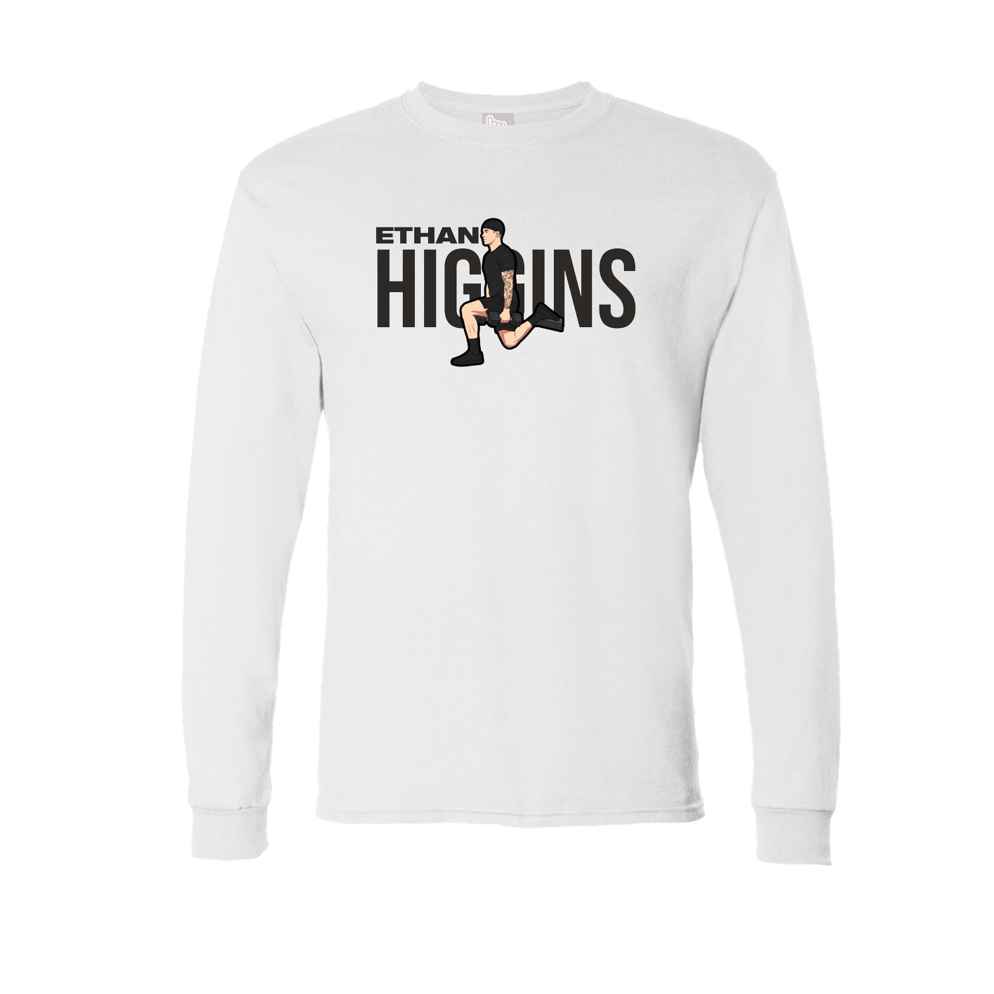 Long Sleeve Tee — Player Name in White