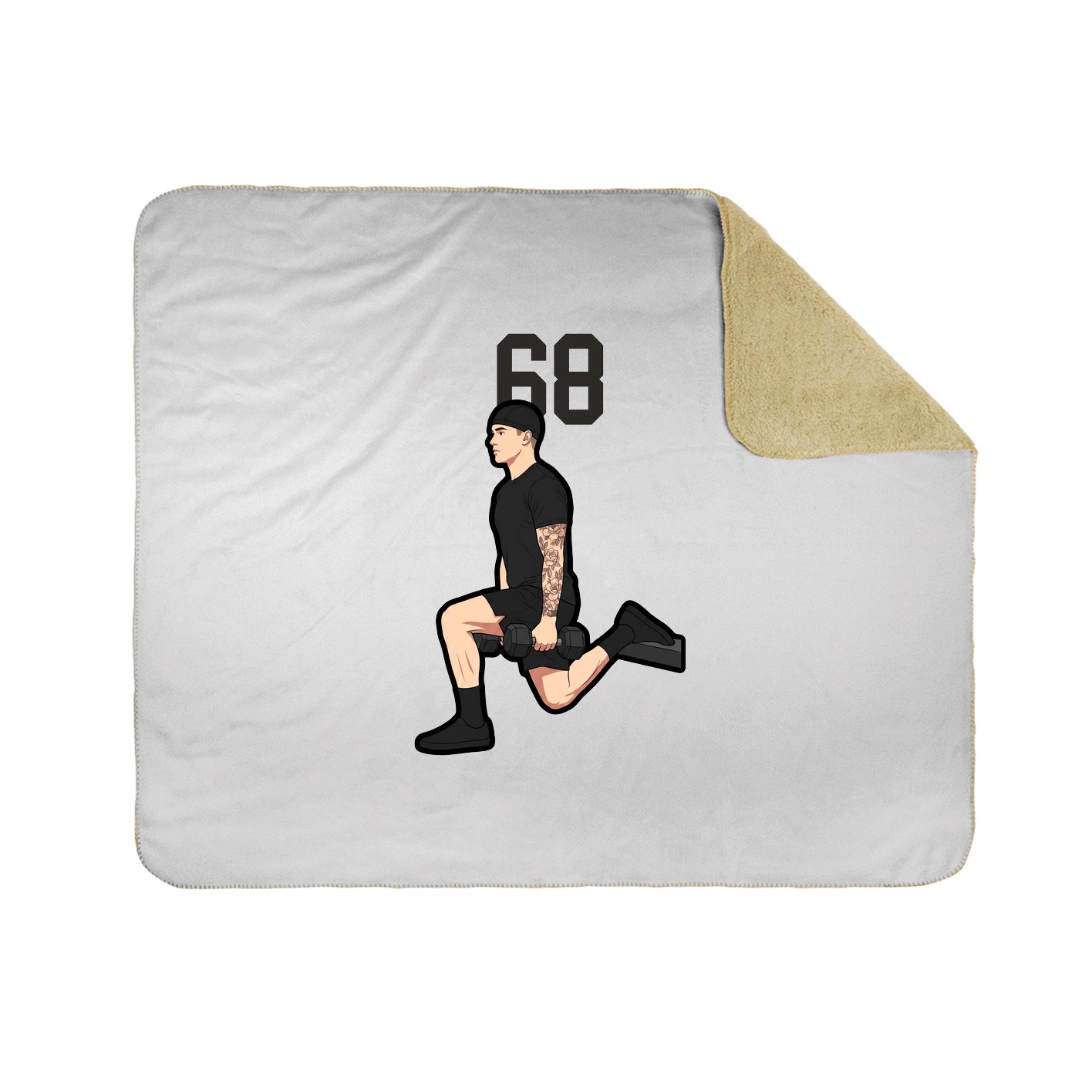 Throw Blanket — Number Top in White