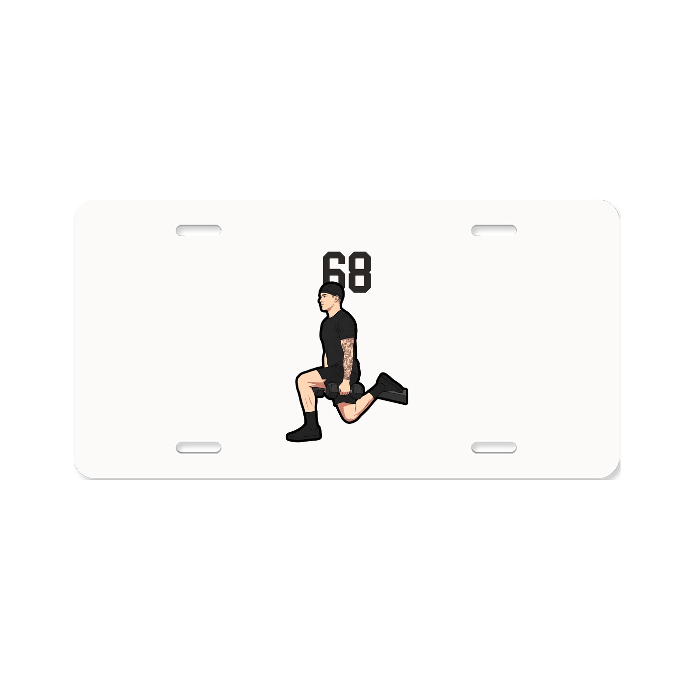 License Plate — Number Top in Classic