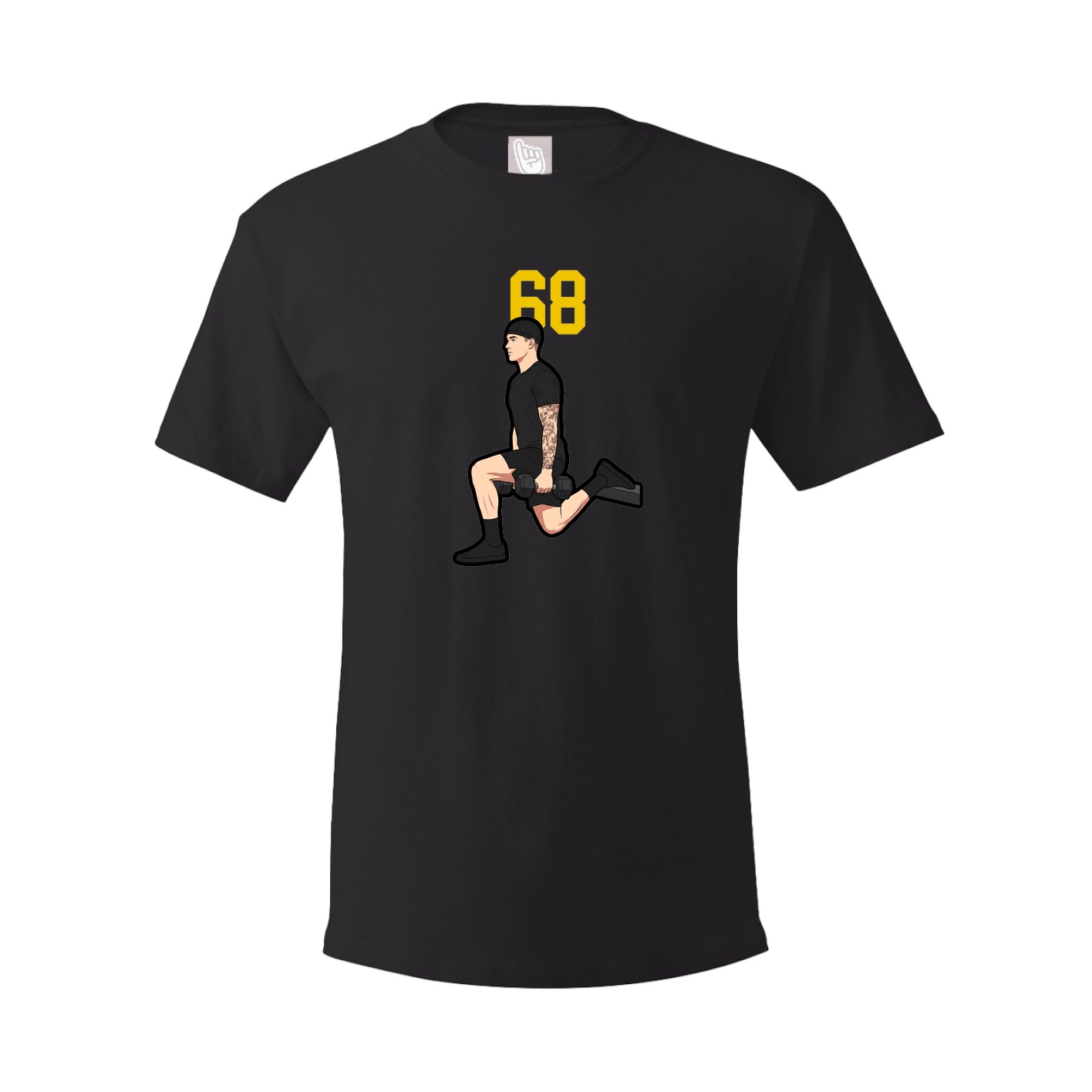 Youth Tee — Number Top in Black