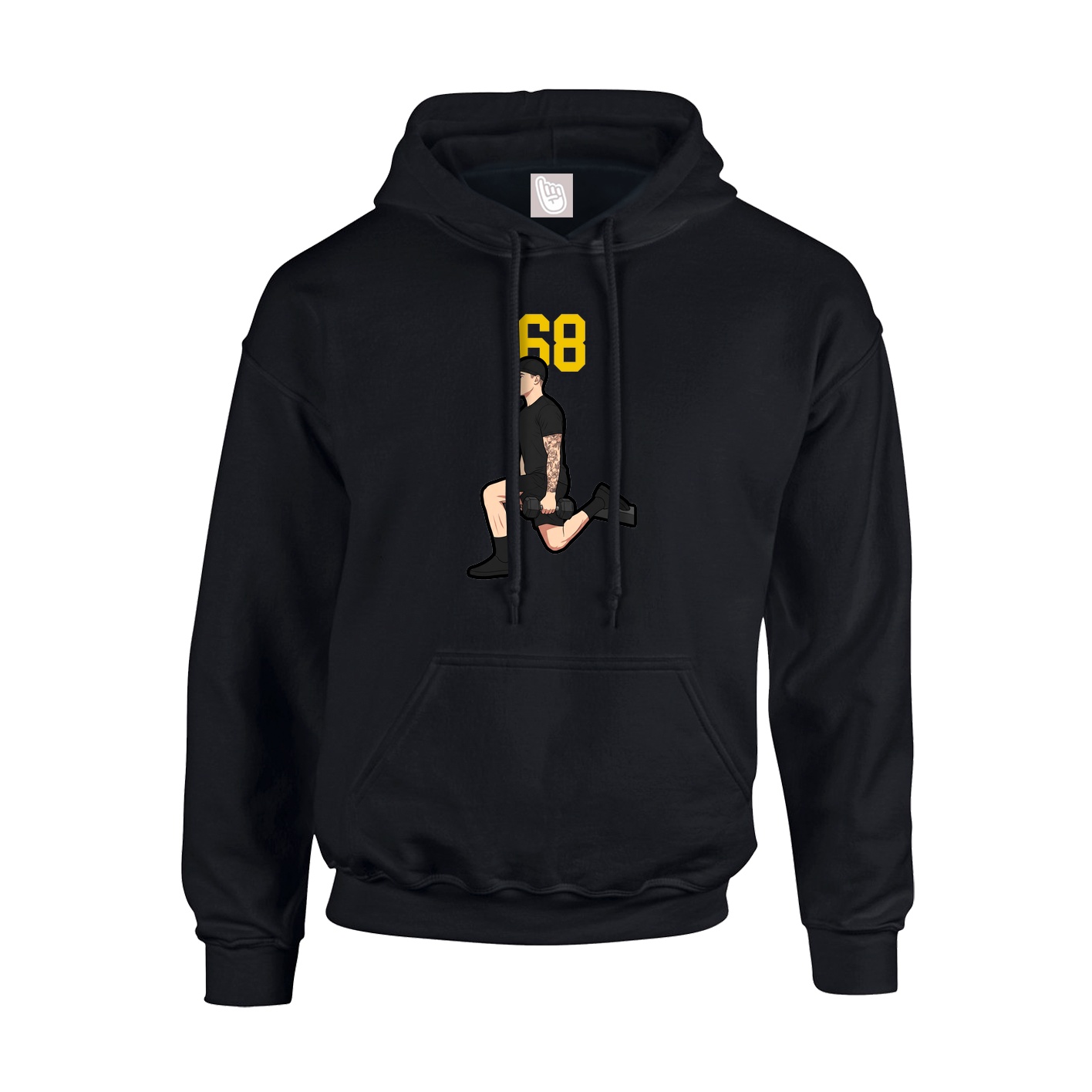 Hoodie — Number Top in Black