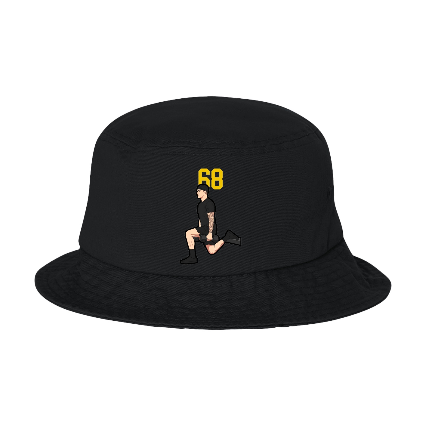 Bucket Cap — Number Top in Black