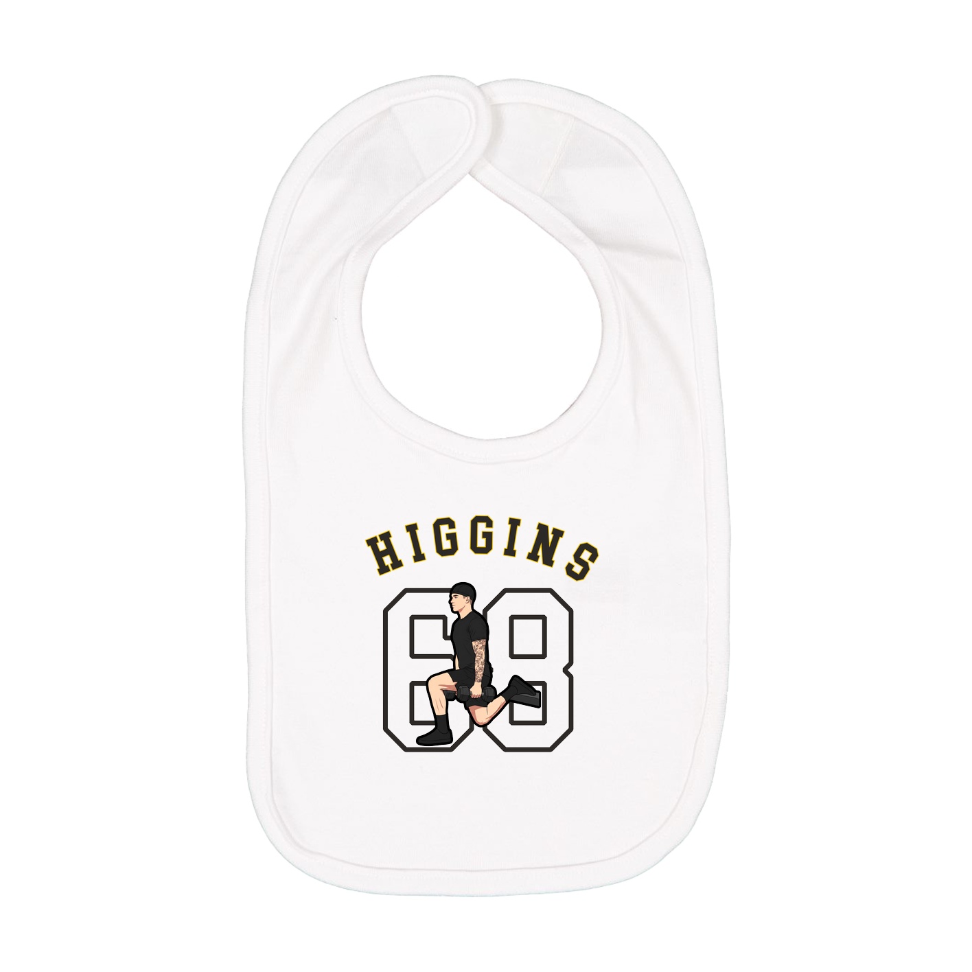 Infant Bib — Shirsey Arch in White
