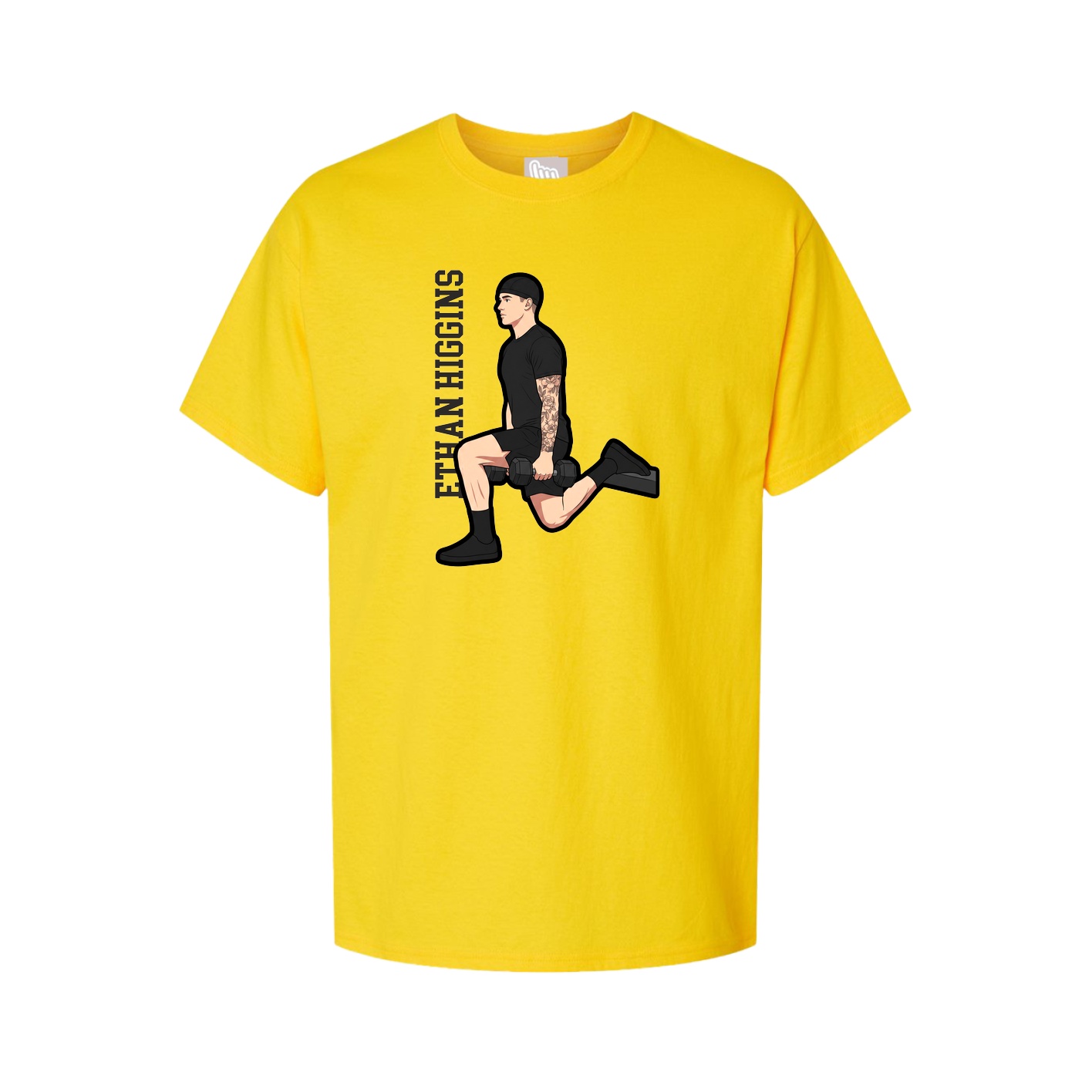 Tee — Name Vertical in Gold