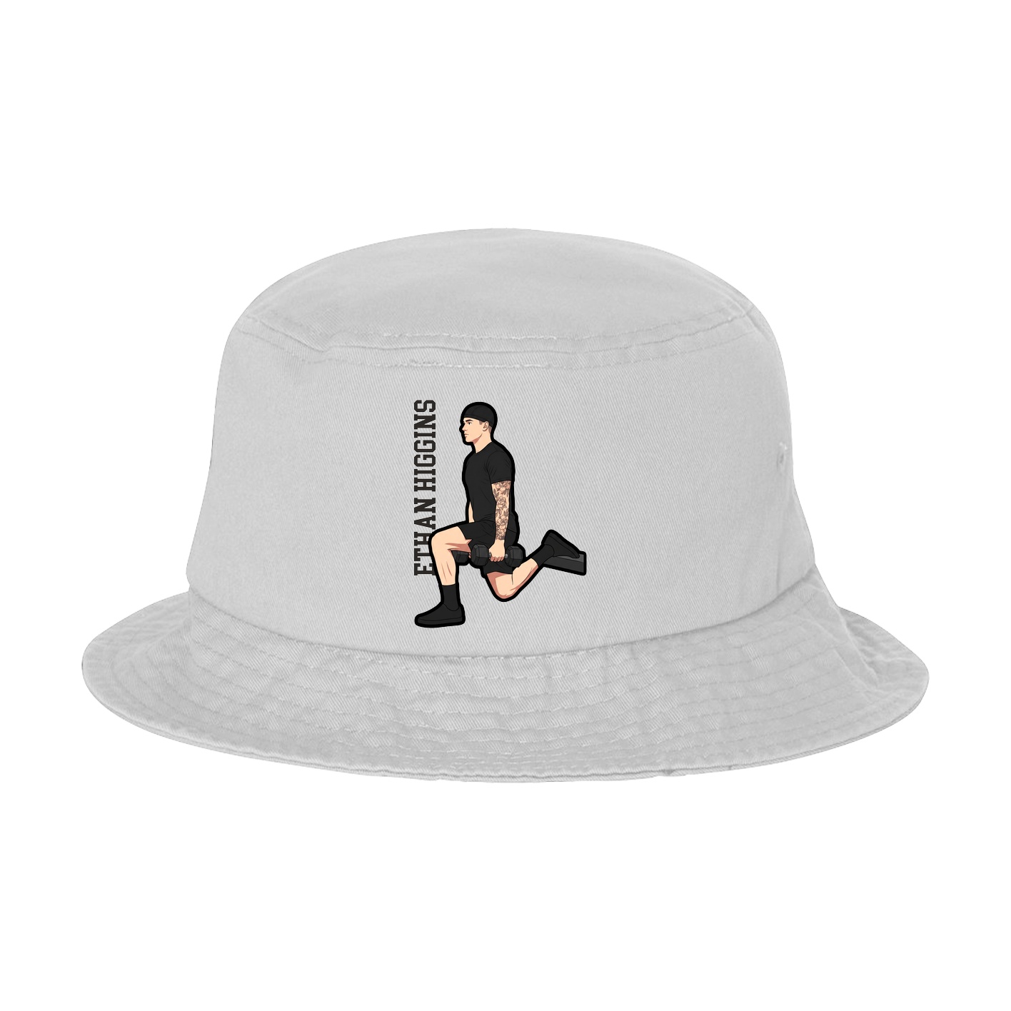 Bucket Cap — Name Vertical in White