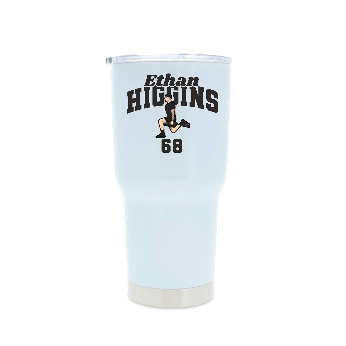30oz Stainless Steel Tumbler — Signature Arch in White