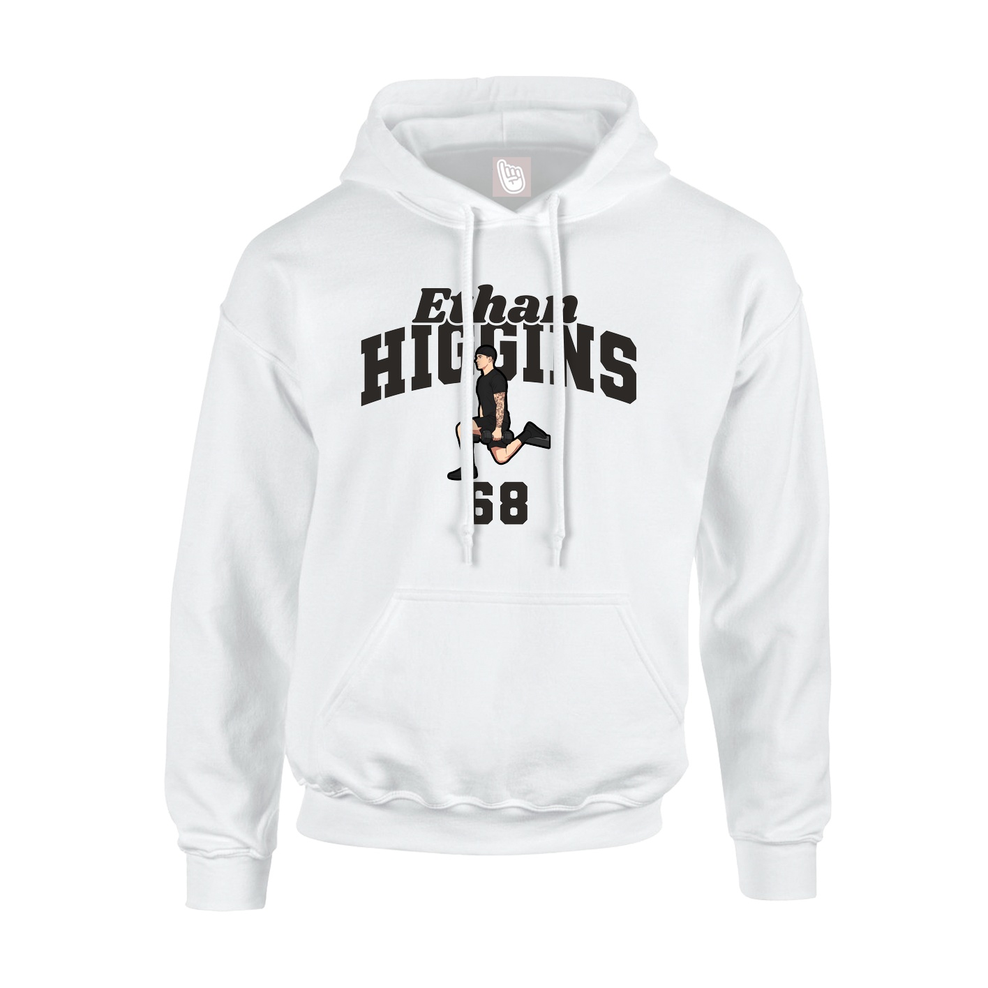 Hoodie — Signature Arch in White