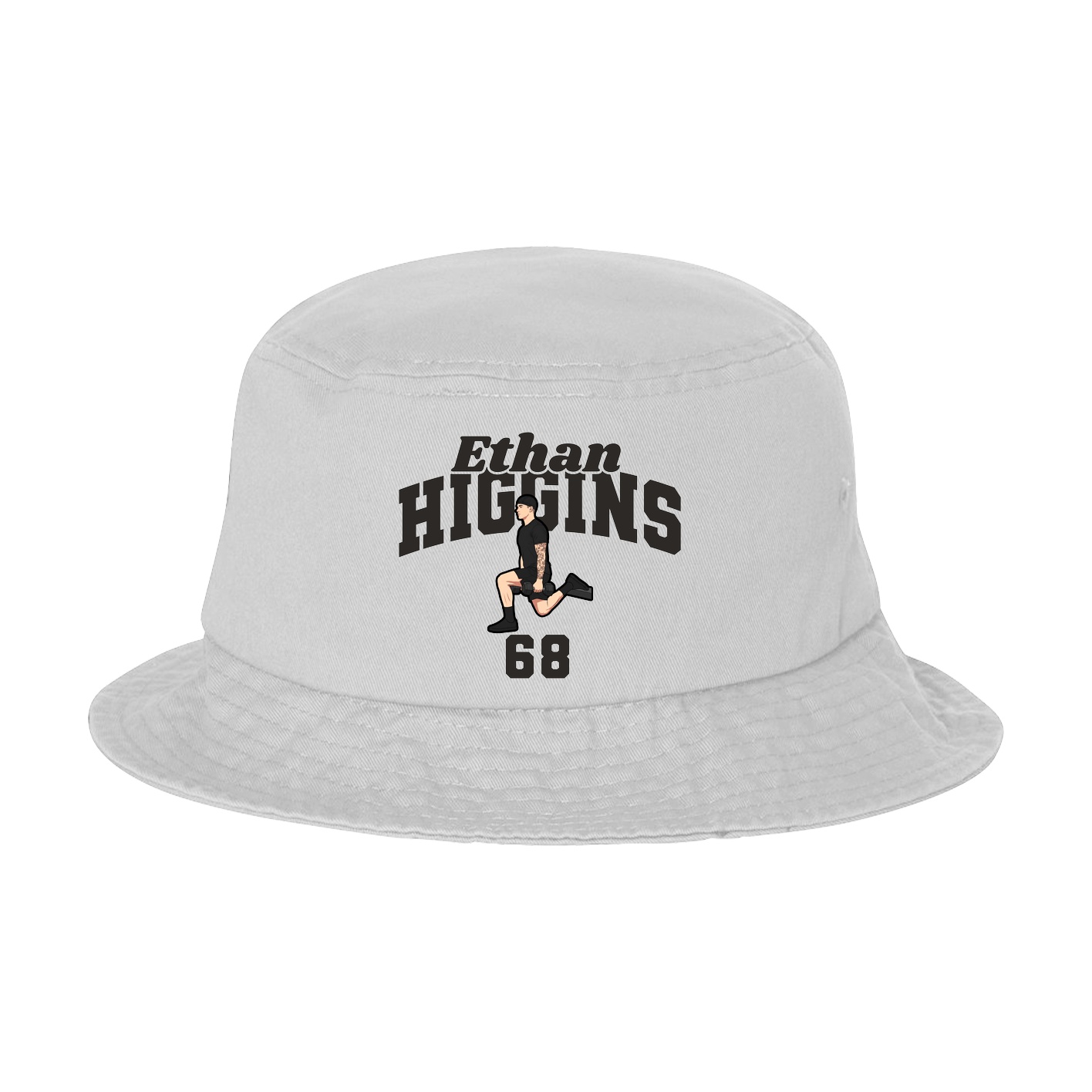 Bucket Cap — Signature Arch in White