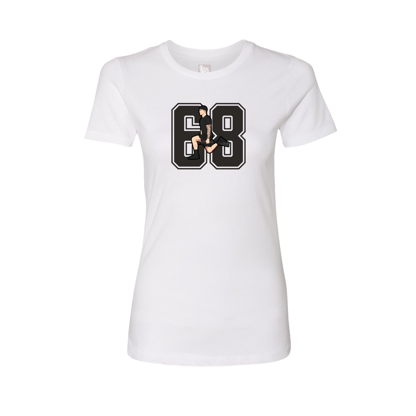 Womens Tee — Number in White