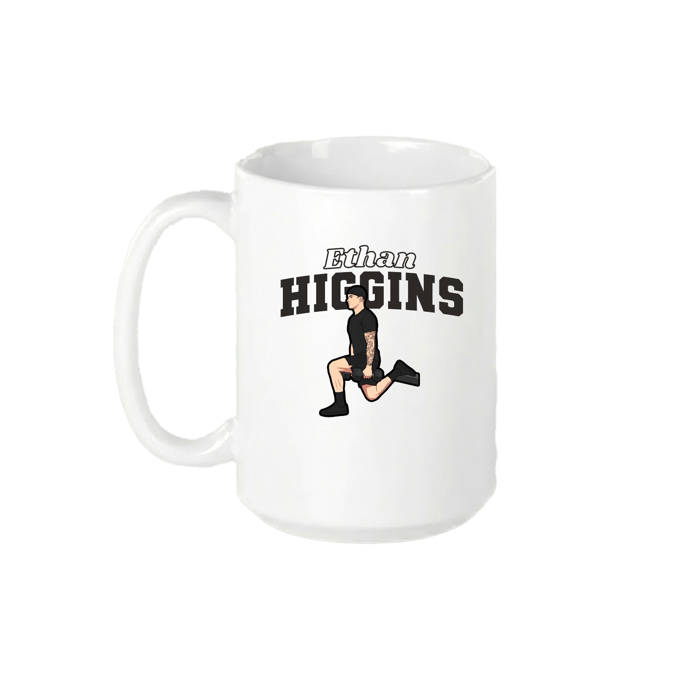 15oz Coffee Mug — Name Arch in White