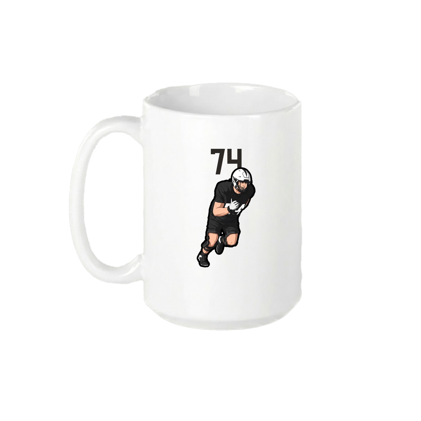 15oz Coffee Mug — Number Top in White