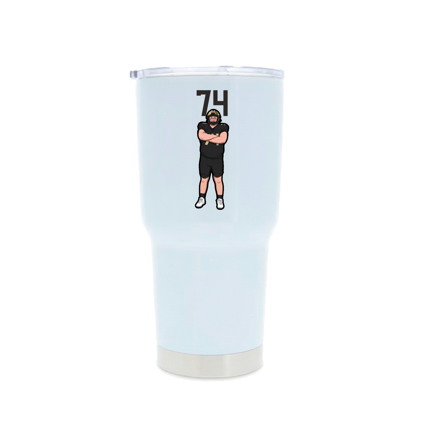 30oz Stainless Steel Tumbler — Number Top in White