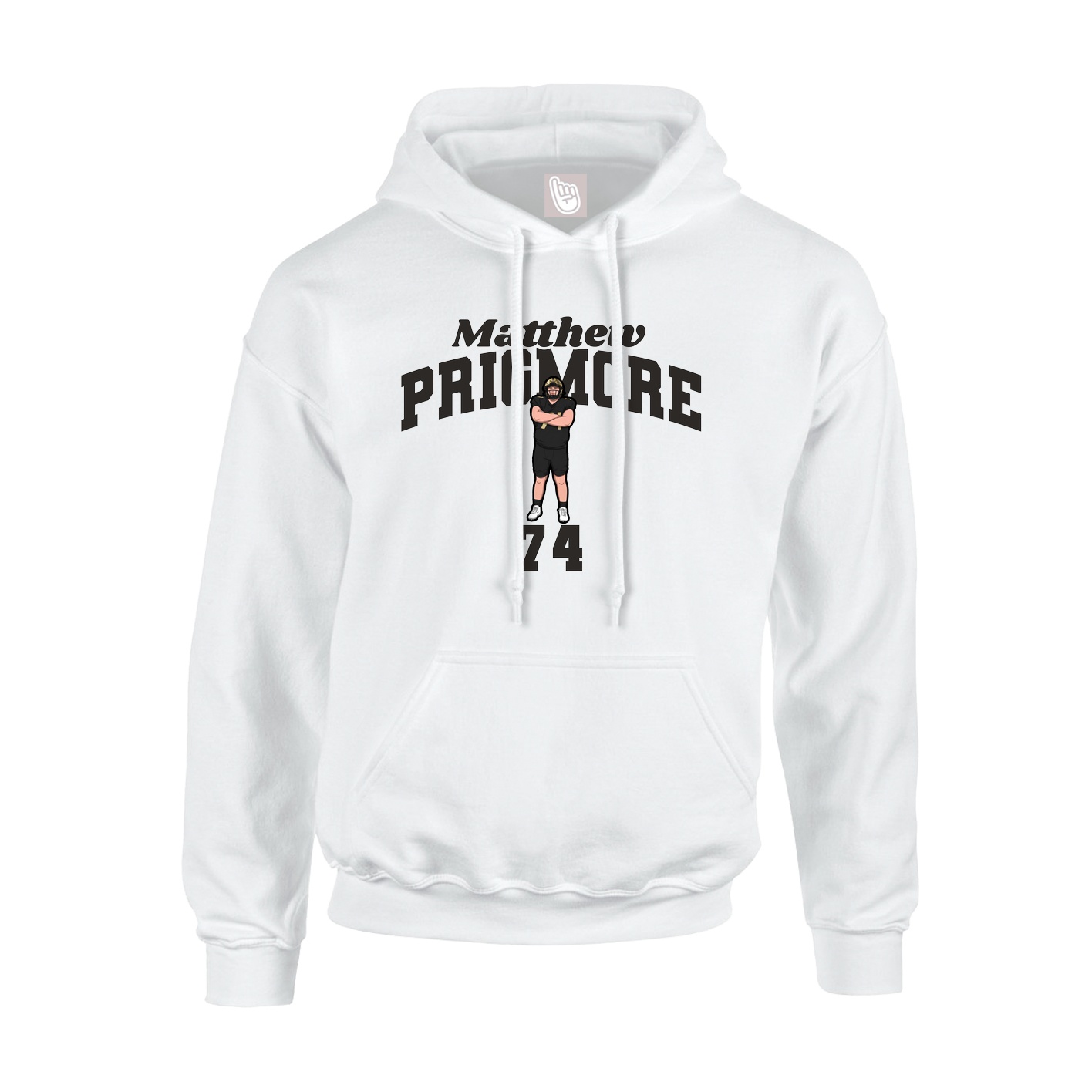 Hoodie — Signature Arch in White