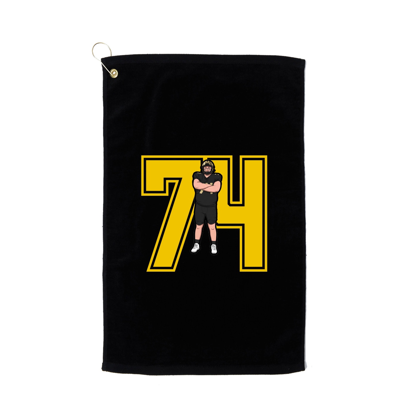 Golf Towel — Number in Black