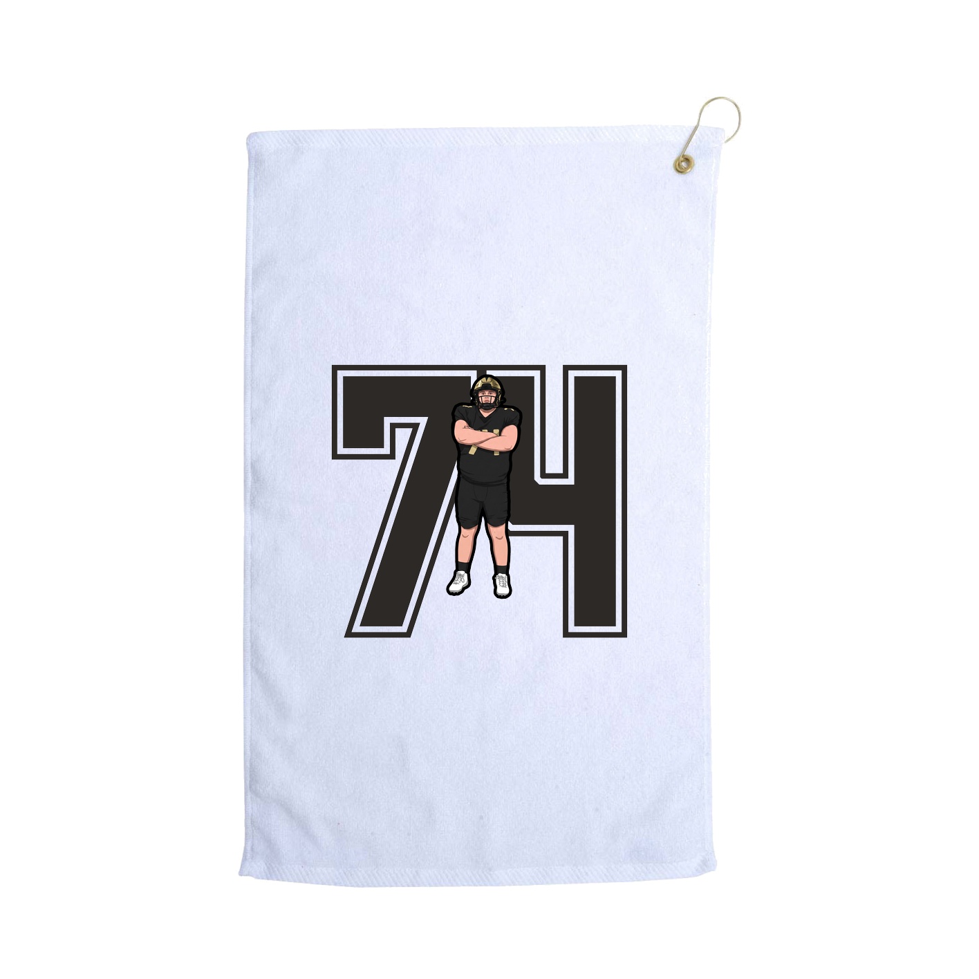 Golf Towel — Number in White