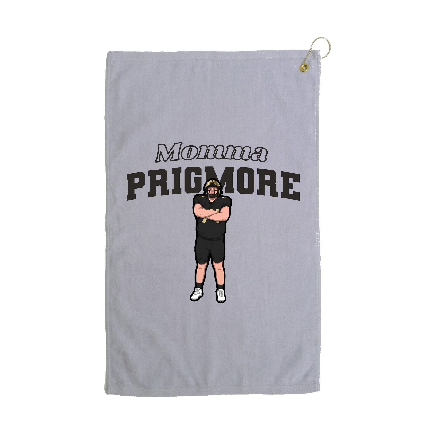 Golf Towel — Mothers Day Block in Grey