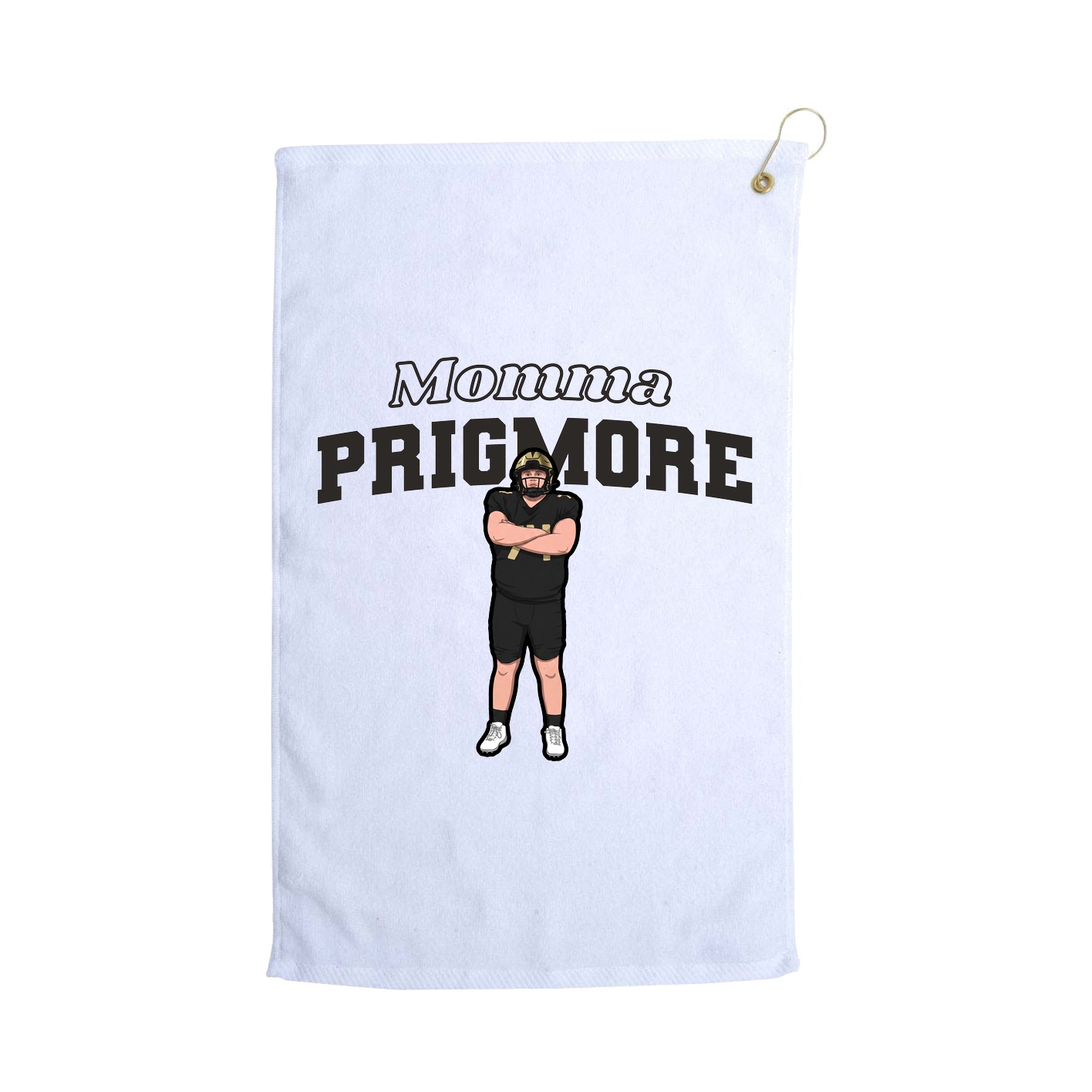 Golf Towel — Mothers Day Block in White