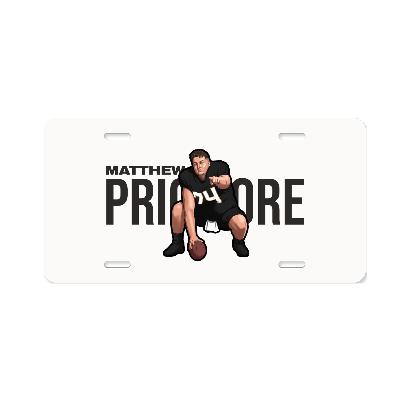 License Plate — Player Name in Classic