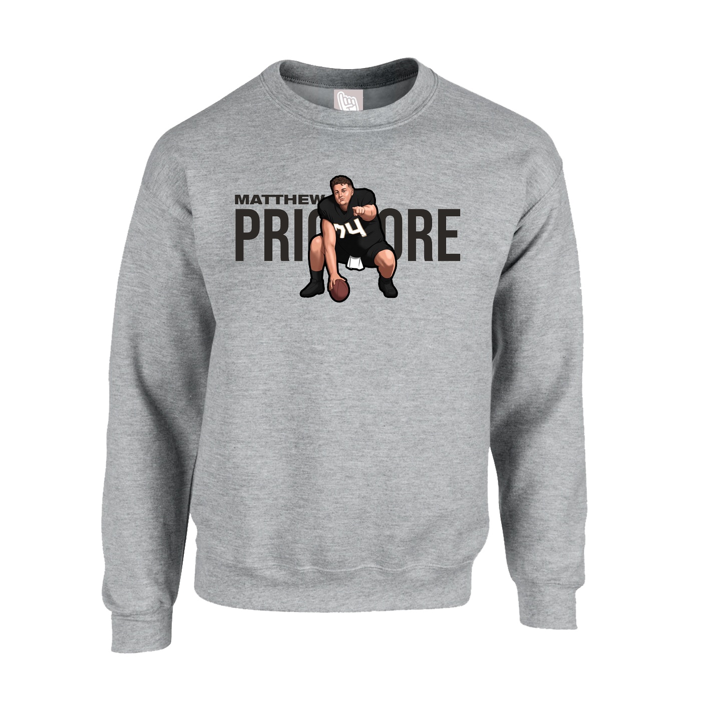 Fleece Crew — Player Name in Grey