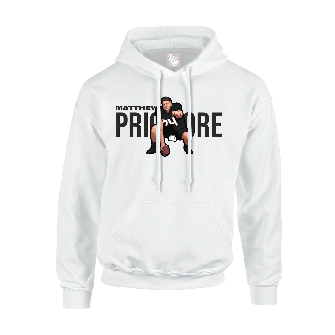 Youth Hoodie — Player Name in White