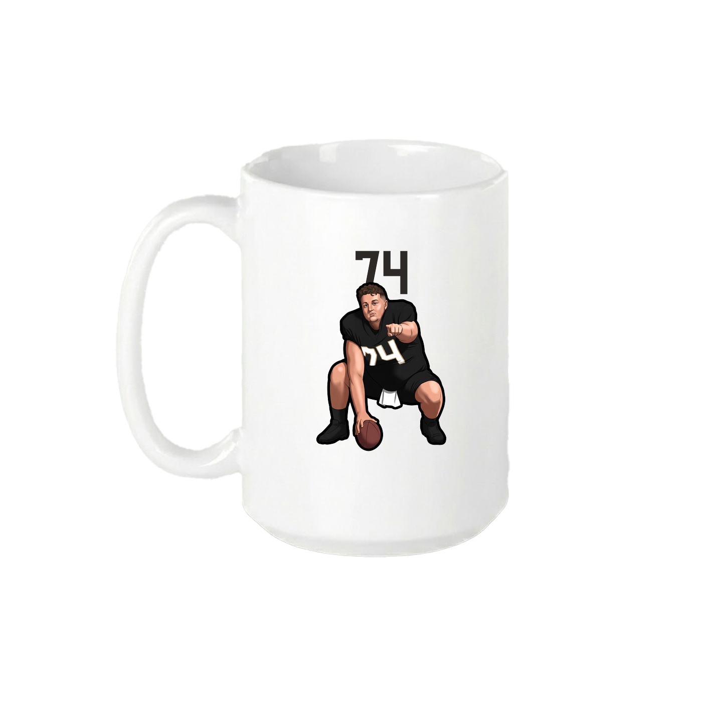 15oz Coffee Mug — Number Top in White