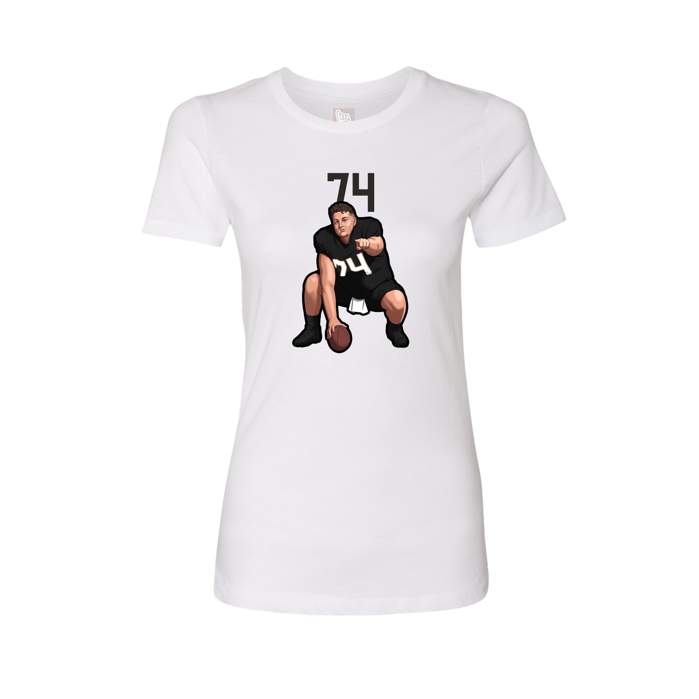Womens Tee — Number Top in White
