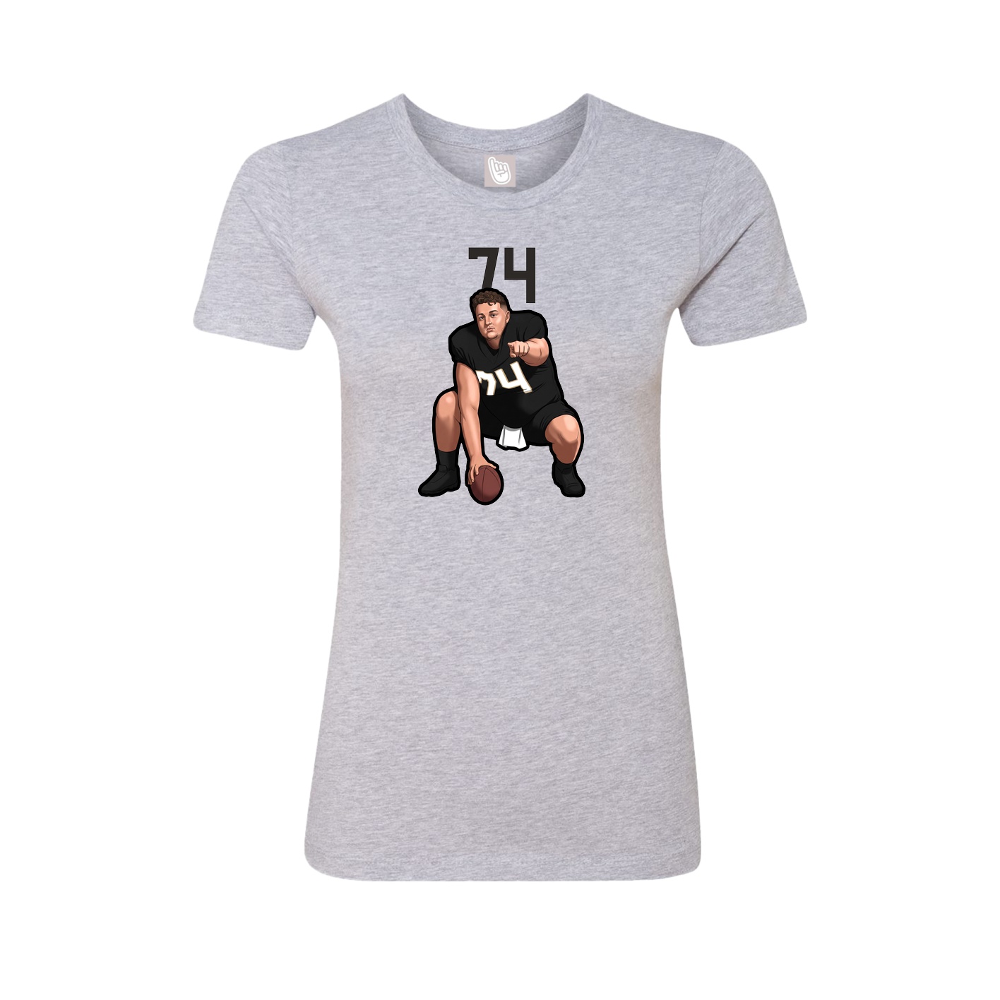 Womens Tee — Number Top in Grey