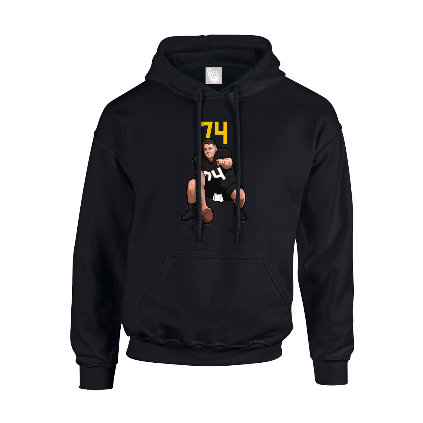 Hoodie — Number Top in Black