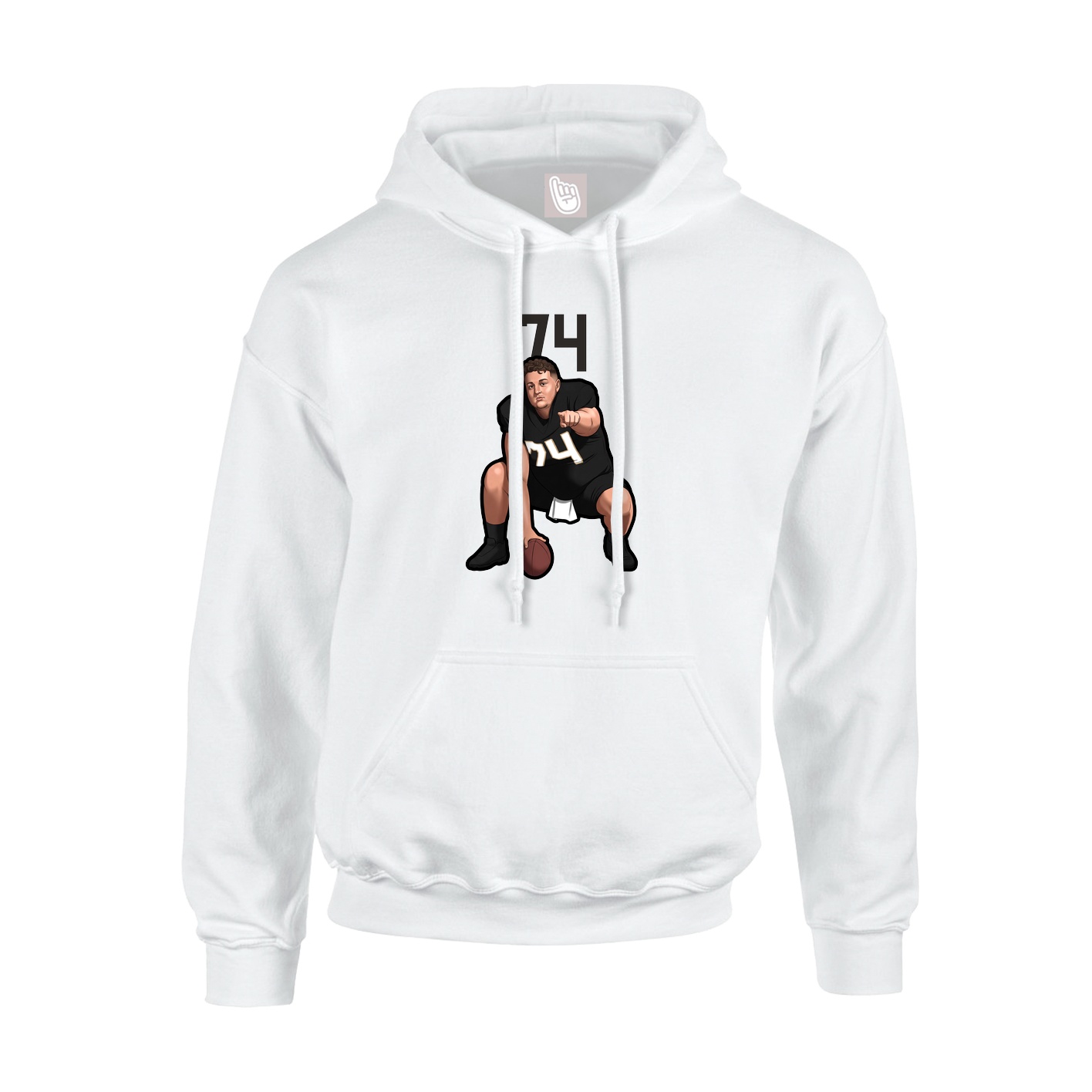 Hoodie — Number Top in White