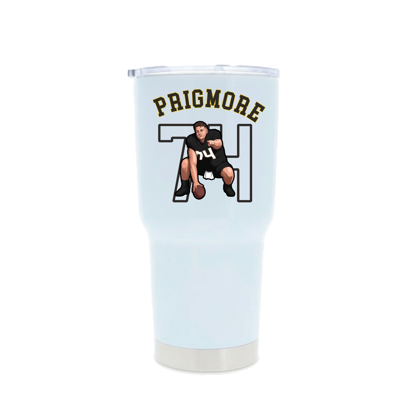 30oz Stainless Steel Tumbler — Shirsey Arch in White