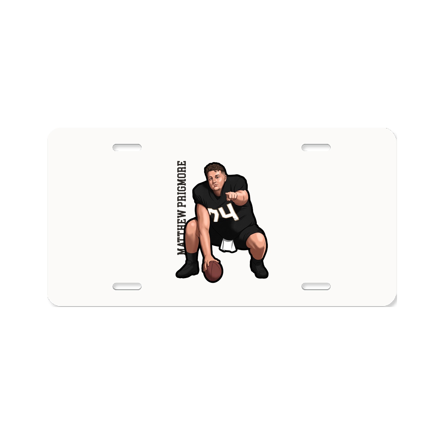 License Plate — Name Vertical in Classic
