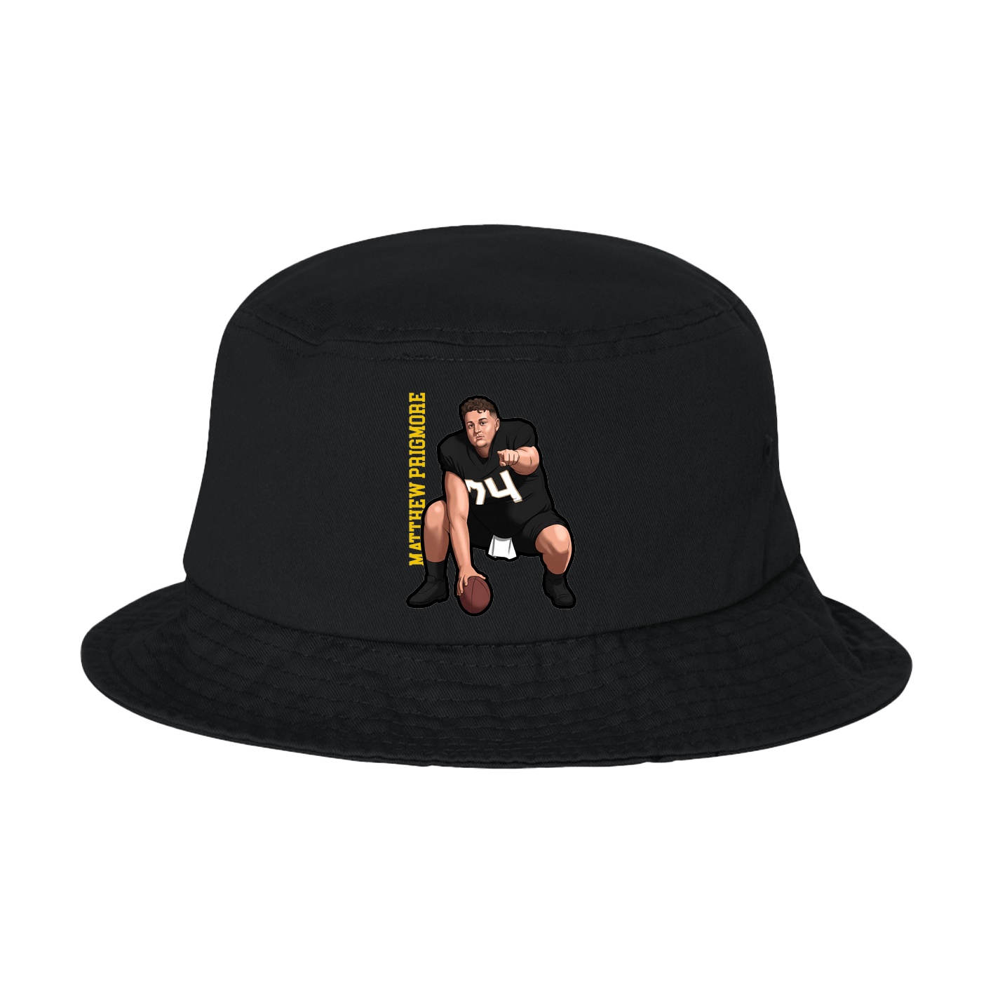 Bucket Cap — Name Vertical in Black