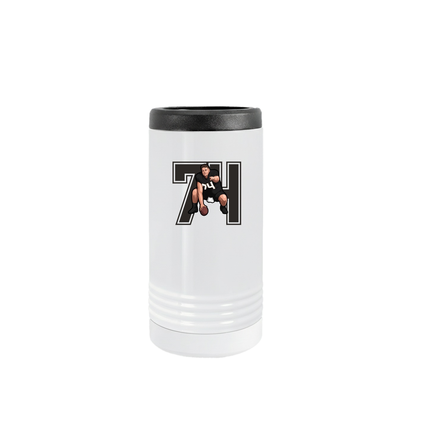 Slim Beverage Holder — Number in White