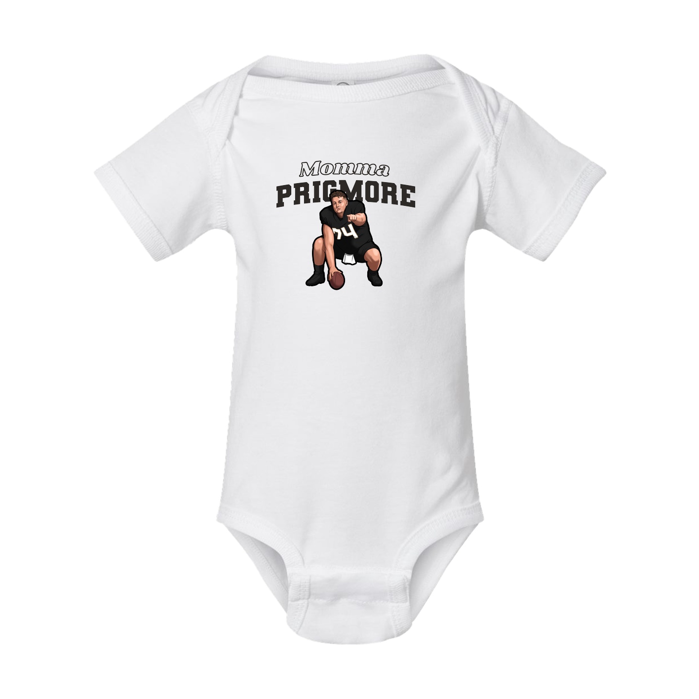 Baby Onesie — Mothers Day Block in White
