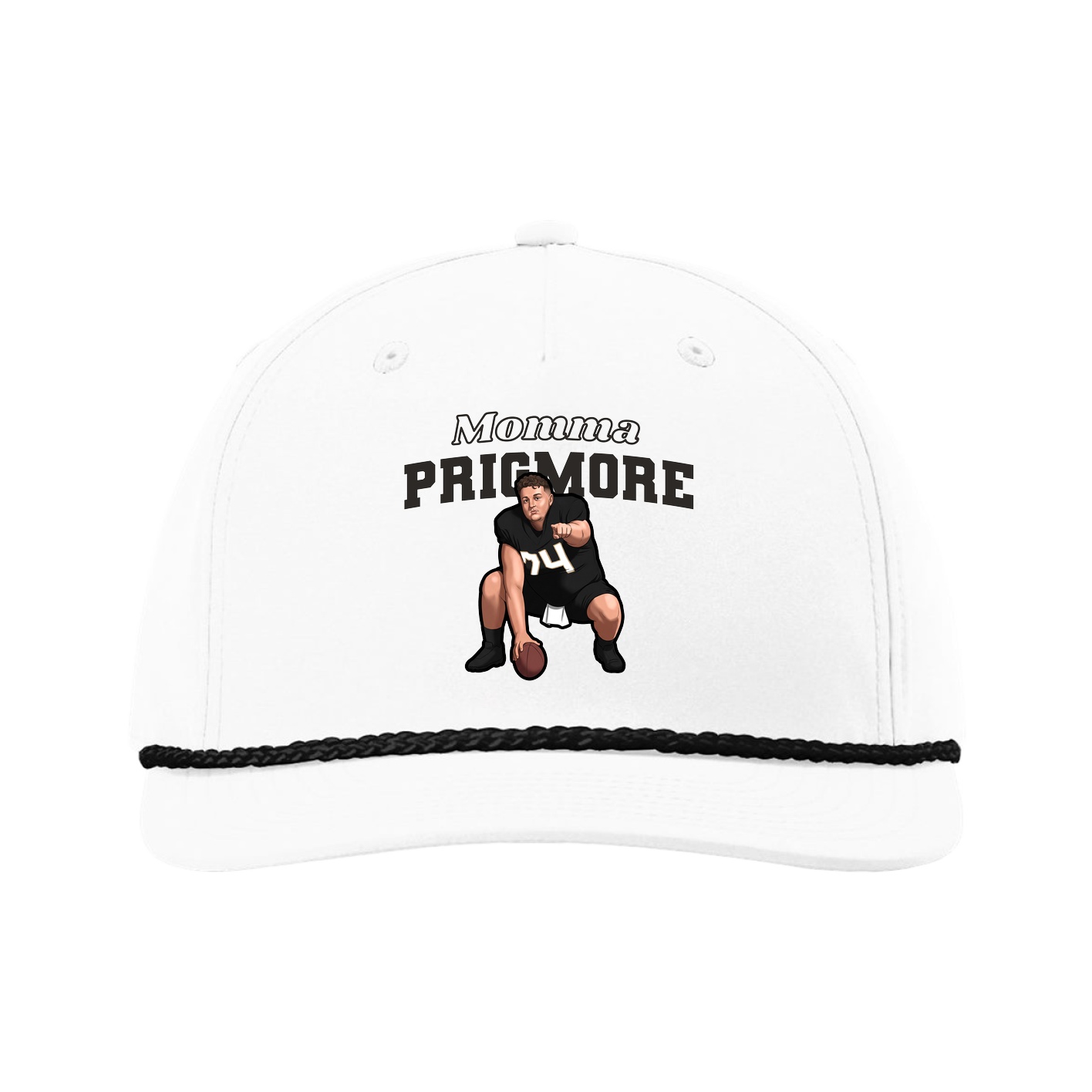 Five-Panel Classic Rope Cap — Mothers Day Block in White