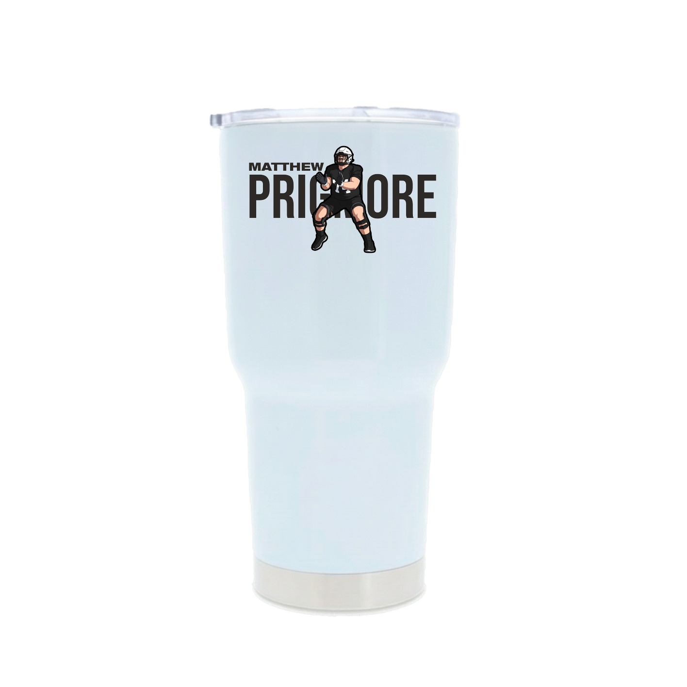 30oz Stainless Steel Tumbler — Player Name in White