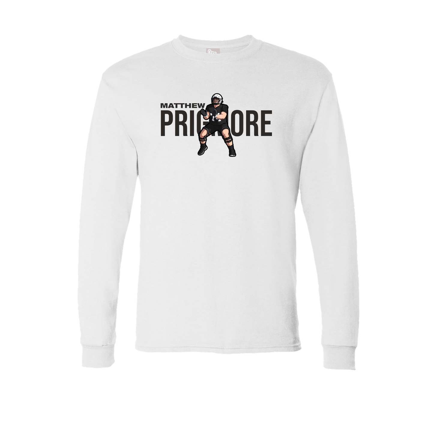Long Sleeve Tee — Player Name in White