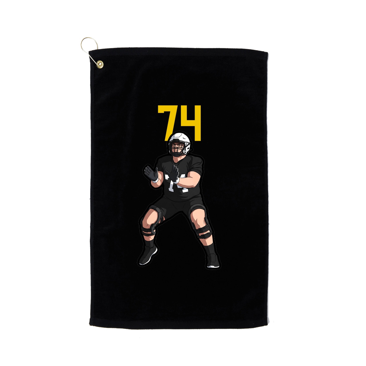 Golf Towel — Number Top in Black
