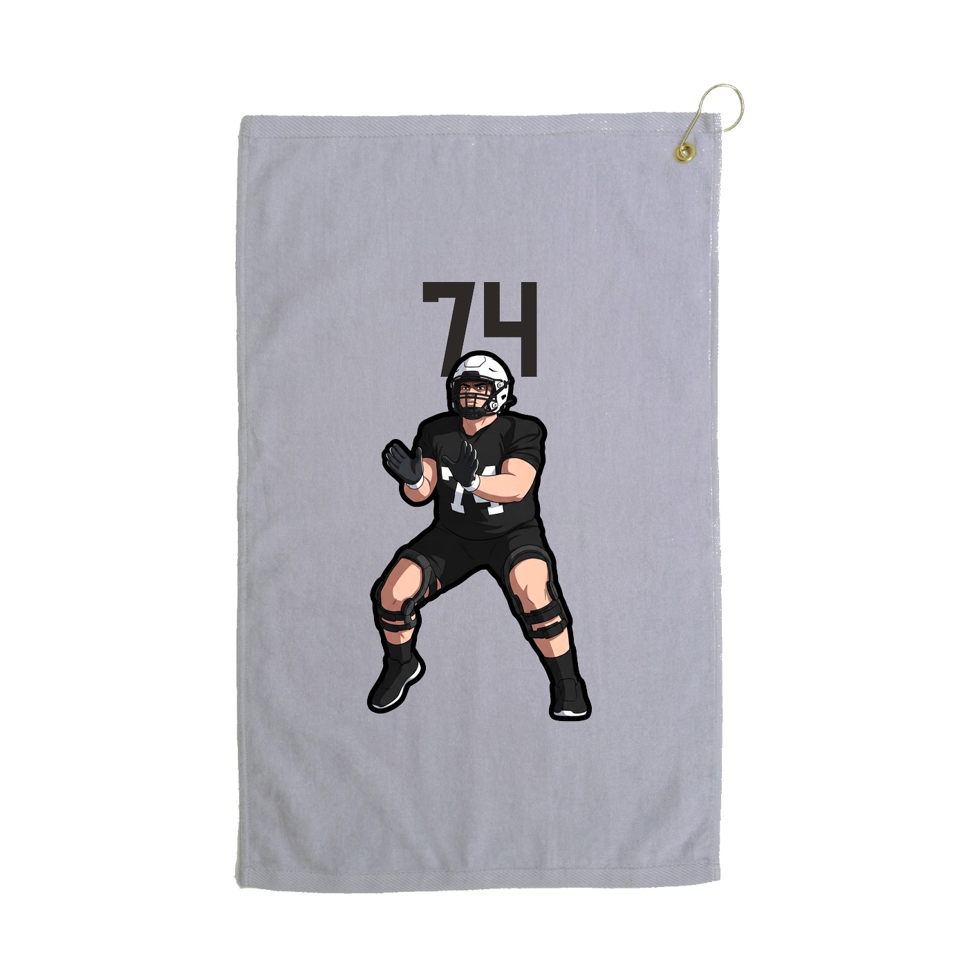 Golf Towel — Number Top in Grey