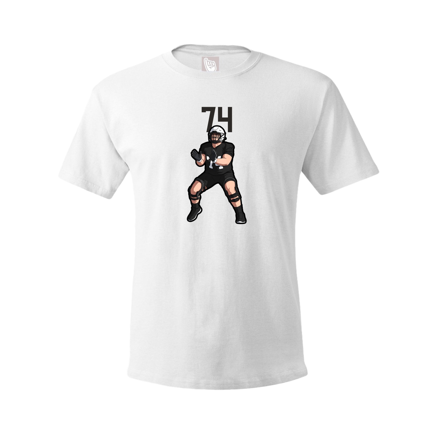 Youth Tee — Number Top in White