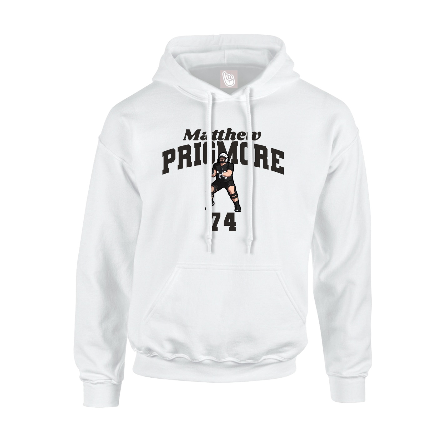 Hoodie — Signature Arch in White