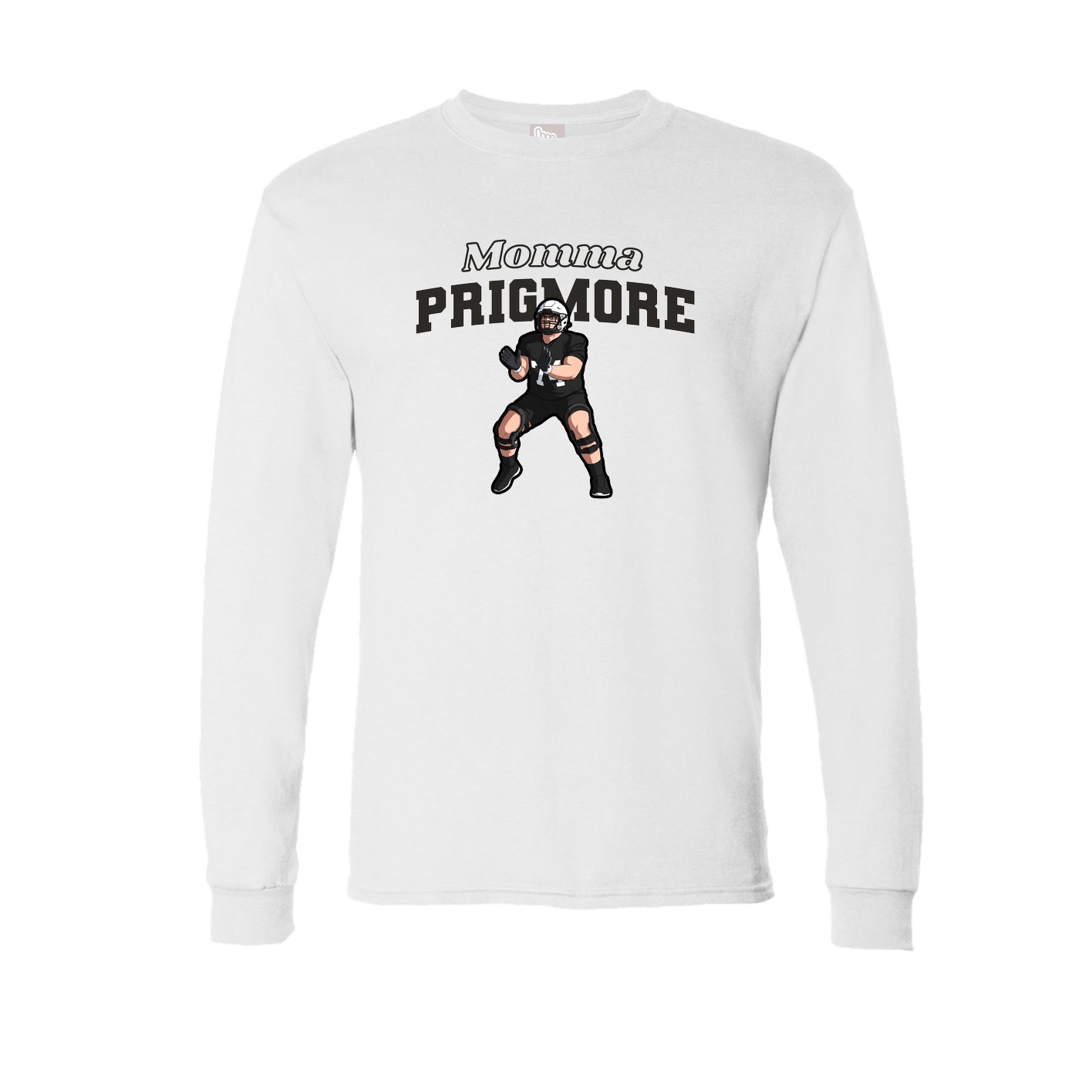 Long Sleeve Tee — Mothers Day Block in White