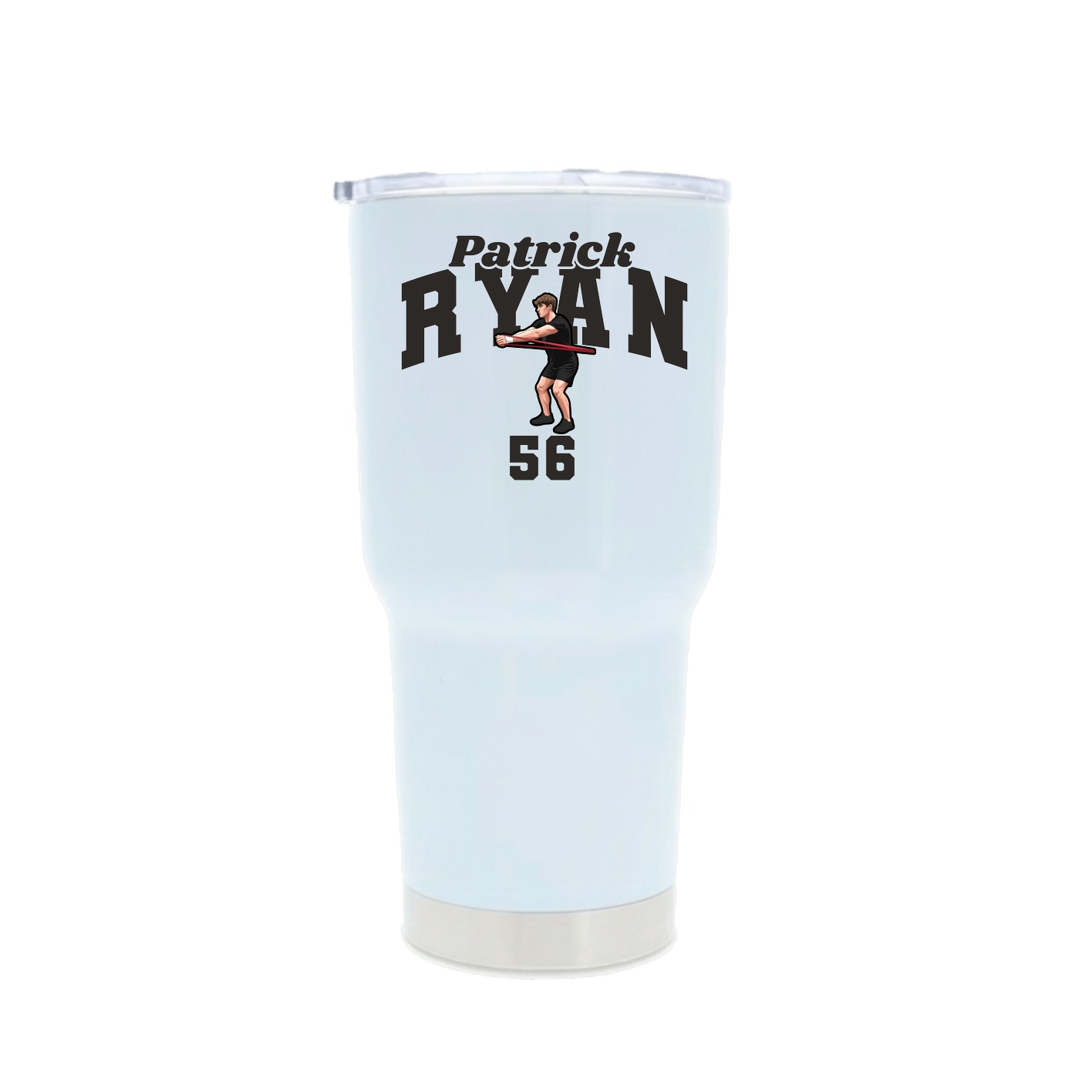 30oz Stainless Steel Tumbler — Signature Arch in White