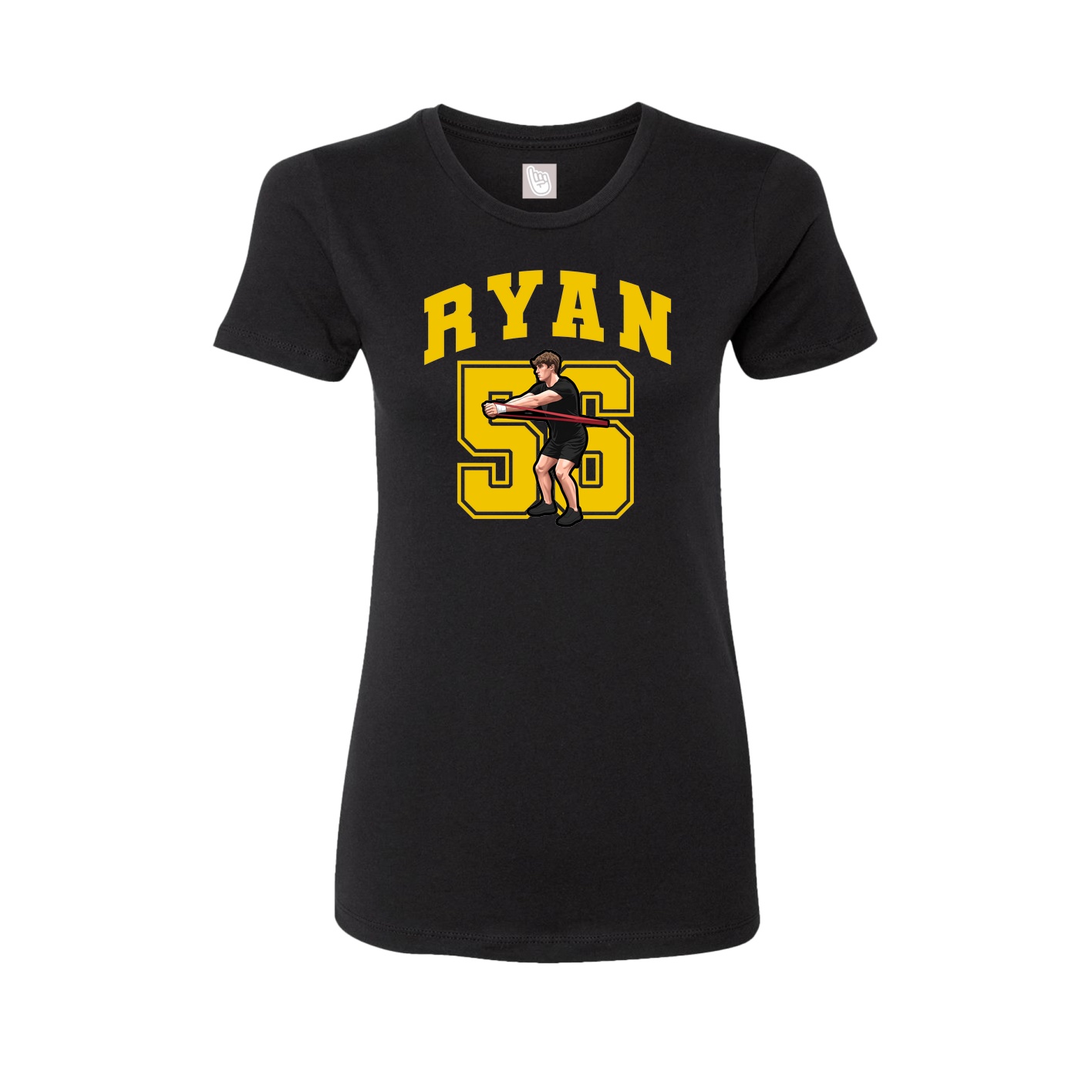 Womens Tee — Number in Black
