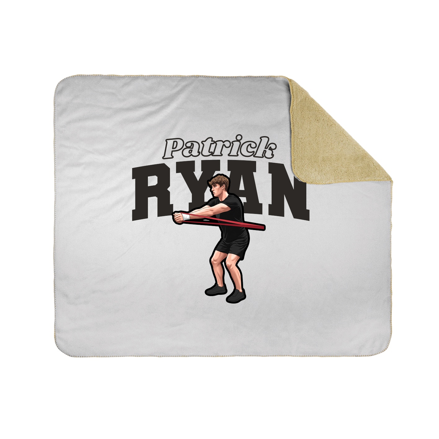 Throw Blanket — Name Arch in White