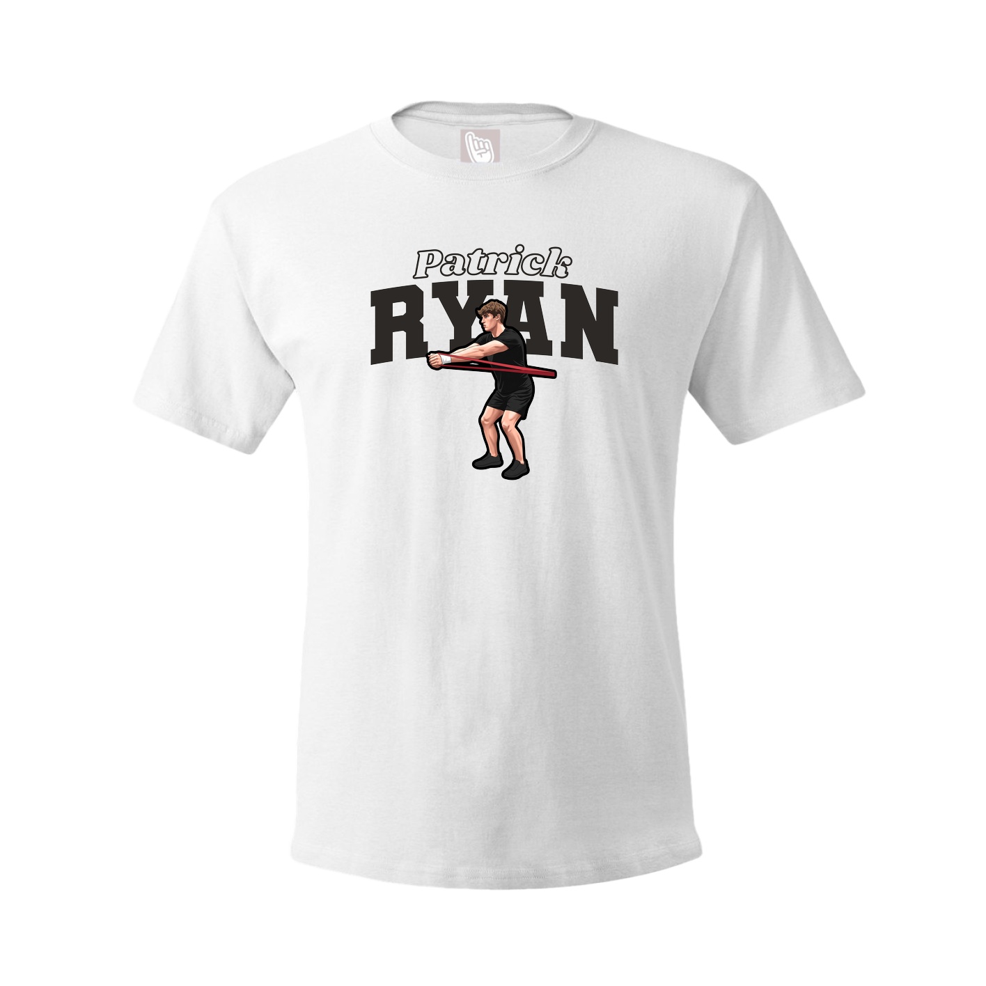 Youth Tee — Name Arch in White