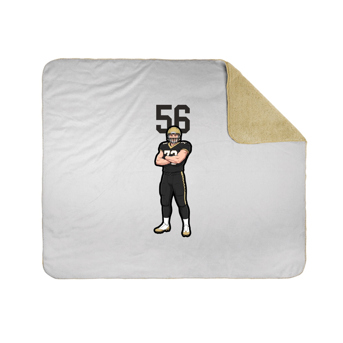 Throw Blanket — Number Top in White