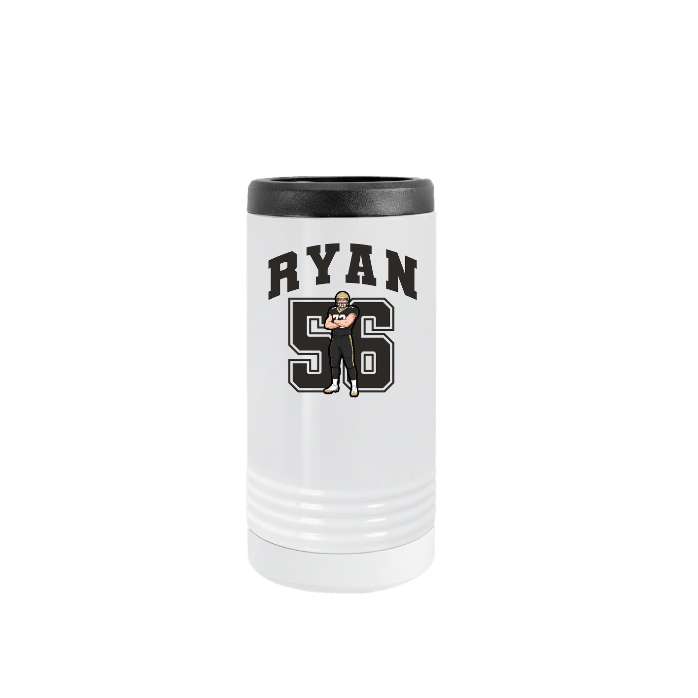 Slim Beverage Holder — Number in White
