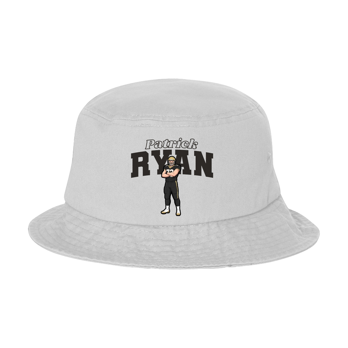 Bucket Cap — Name Arch in White