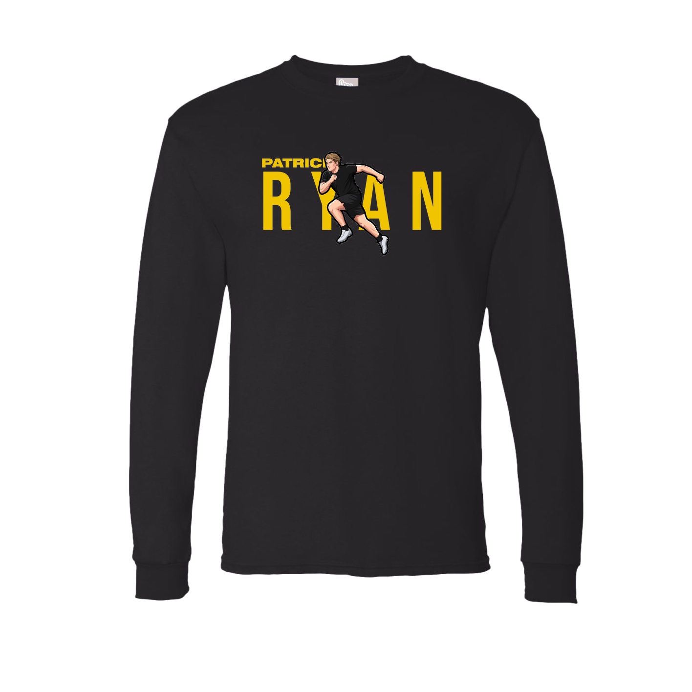 Long Sleeve Tee — Player Name in Black
